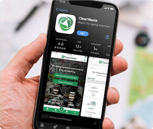 The ClearWaste mobile app